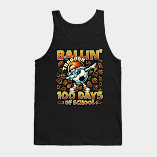 Ballin’ Through 100 Days of School Tank Top